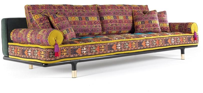 ETRO Home Interiors Тафтинговый 4-местный тканевый диван Woodstock E.woo.211.a - Вид №1