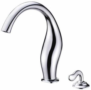 JUSTIME Смеситель для кухни из хромированной латуни на два отверстия, поворотный излив Ether 6781-x6-80cp