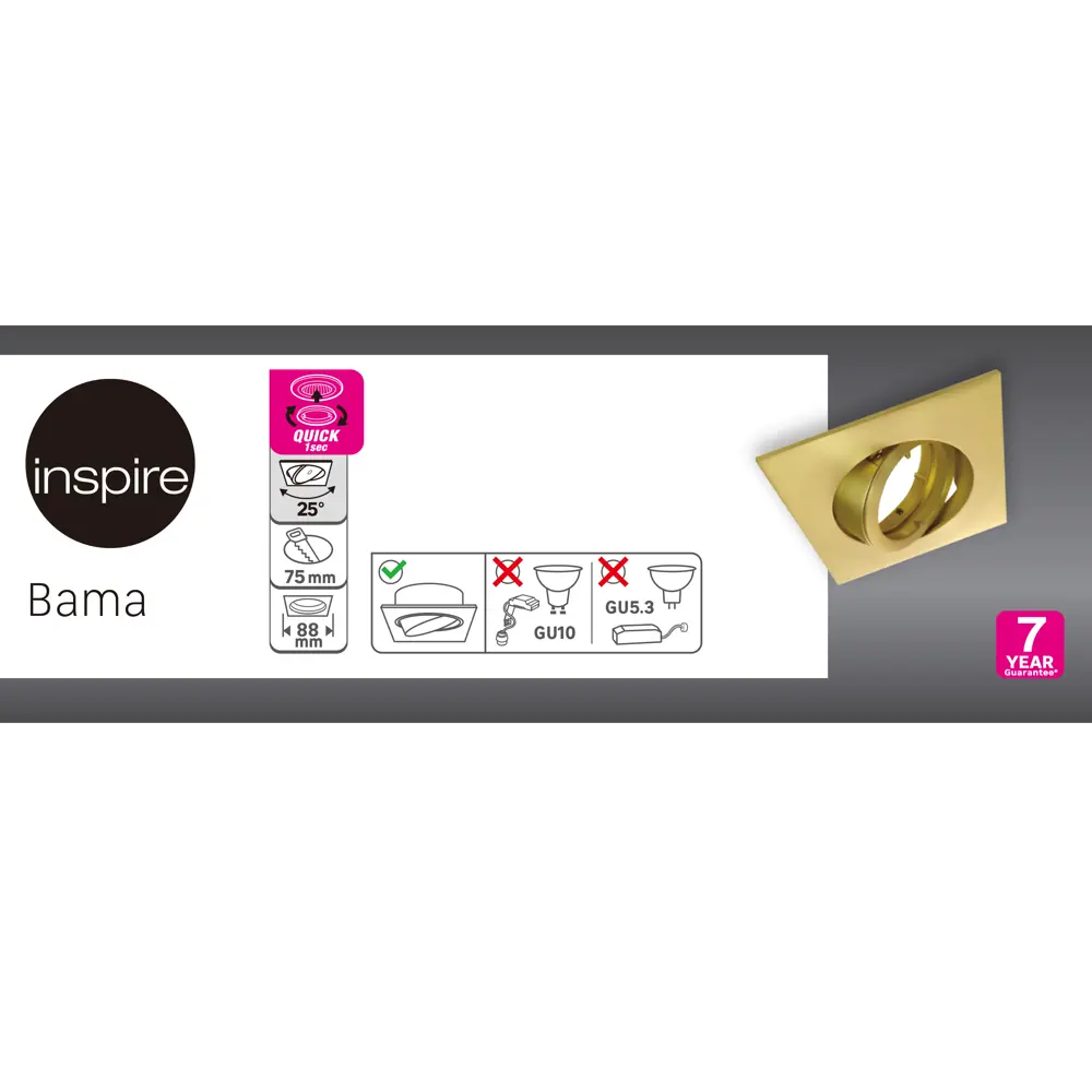 INSPIRE Bama - точечный встраиваемый светильник в бронзовом корпусе 85323779 STLM-1342326 - Вид №1