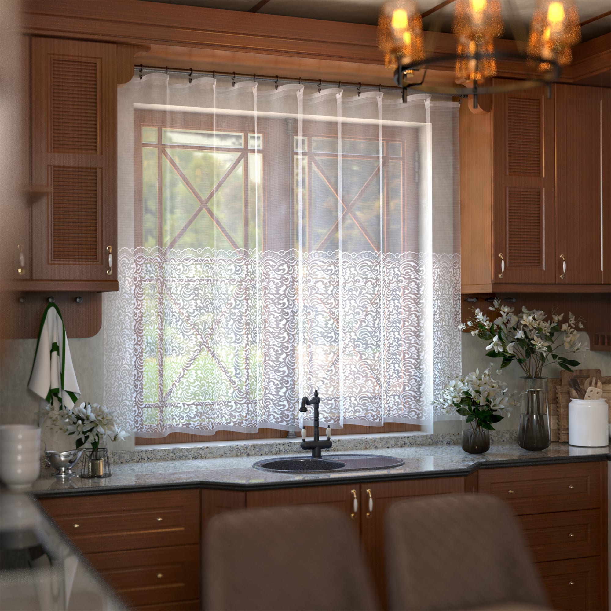 82633555 Тюль на ленте для кухни «Вента» 270х165 см цвет белый Santreyd  - Вид №7