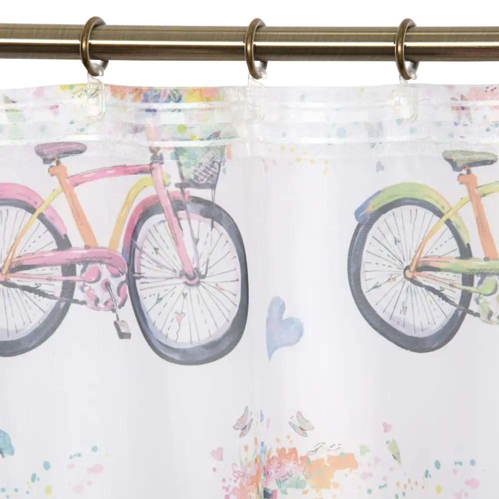 Тюль на ленте «Велосипеды» 250x280 см полиэстер цвет белый GARDEN STLM-2176566 - Вид №5