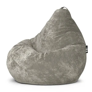 91470657 Кресло-мешок Goodpoof XXL 85x125x85 см вельвет цвет серебро STLM-1482043