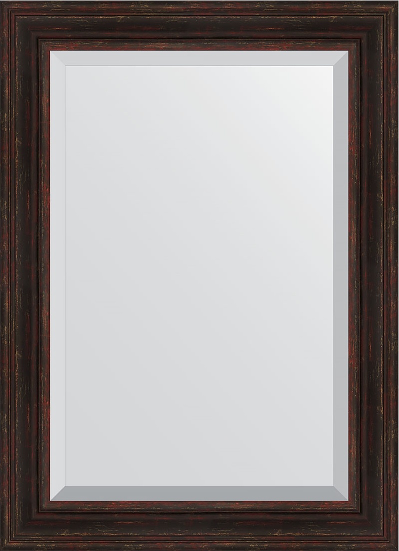 BY 3473 Зеркало с фацетом в багетной раме - темный прованс 99 mm EVOFORM Exclusive