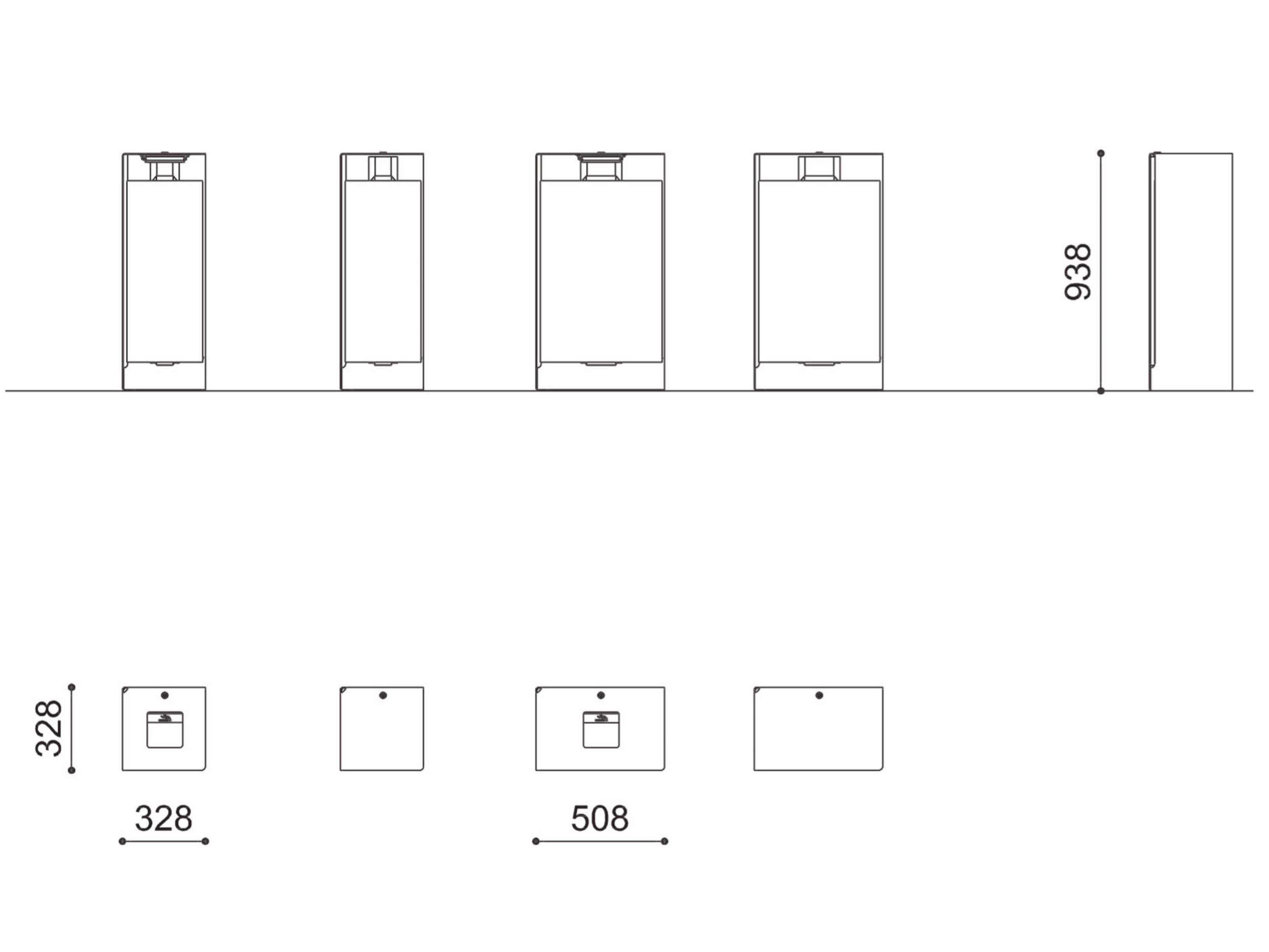 Оцинкованная стальная корзина для мусора с крышкой с пепельницей City Design DIVISION ARCH-00099491 - Вид №5