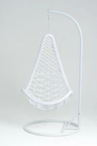 Подвесное кресло белое из искусственного ротанга 44-001-04 VINOTTI  00-3885134 Белый;фиолетовый