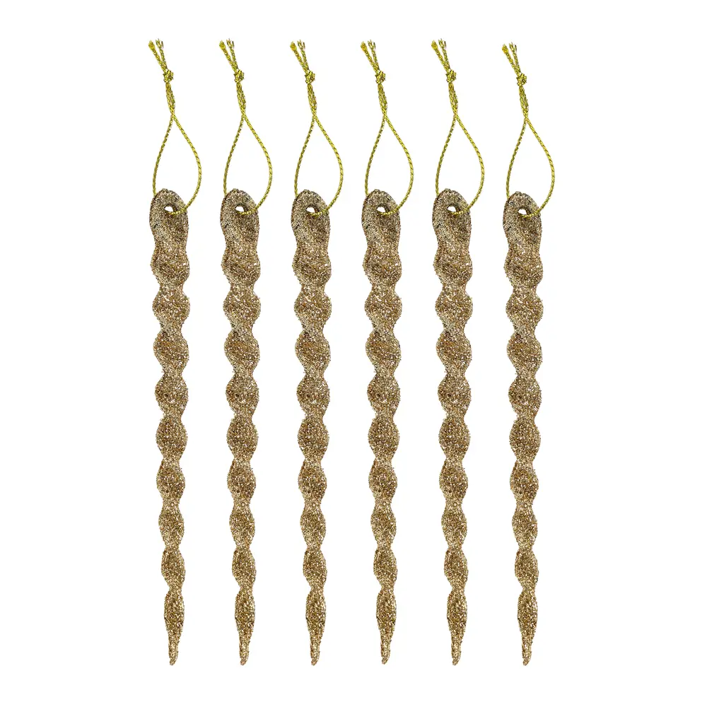 89377722 Новогоднее украшение Сосульки 391 шампань 6 шт. STLM-1416873 Santreyd  - Вид №1