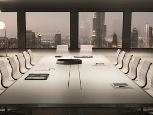 IFT Прямоугольный стол для переговоров обтянутый кожей 45/90