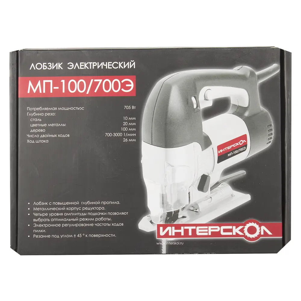 Электролобзик сетевой Интерскол МП-100/700Э, 700 Вт STLM-2044183 - Вид №3