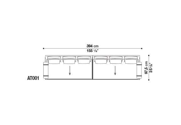 Кожаный диван B&B Italia Атолл ARCH-00112726 - Вид №7
