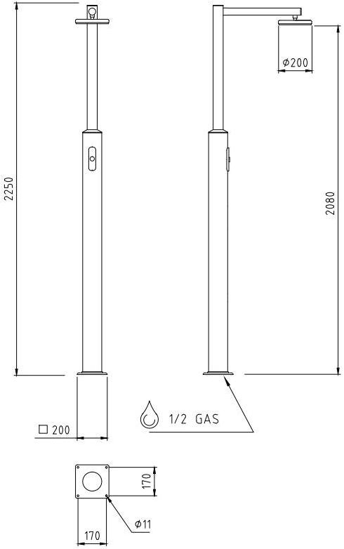 Ama Luxury Shower Летний душ из нержавеющей стали  Pl4000l  - Вид №5