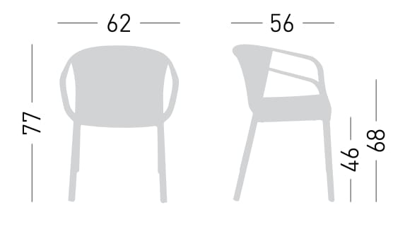 Штабелируемый стул из инженерного пластика GABER Gianet ARCH-00021759 - Вид №8