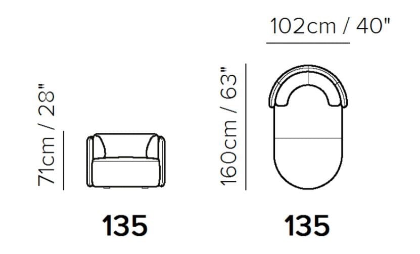 Dormeuse мягкая кожа Natuzzi Italia Deep ARCH-00085320 - Вид №4