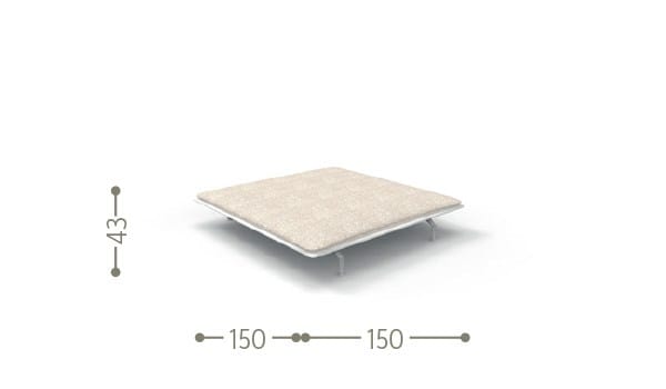 Ткань квадратный сад пуфик Talenti Cruise Alu ARCH-00032672 - Вид №3