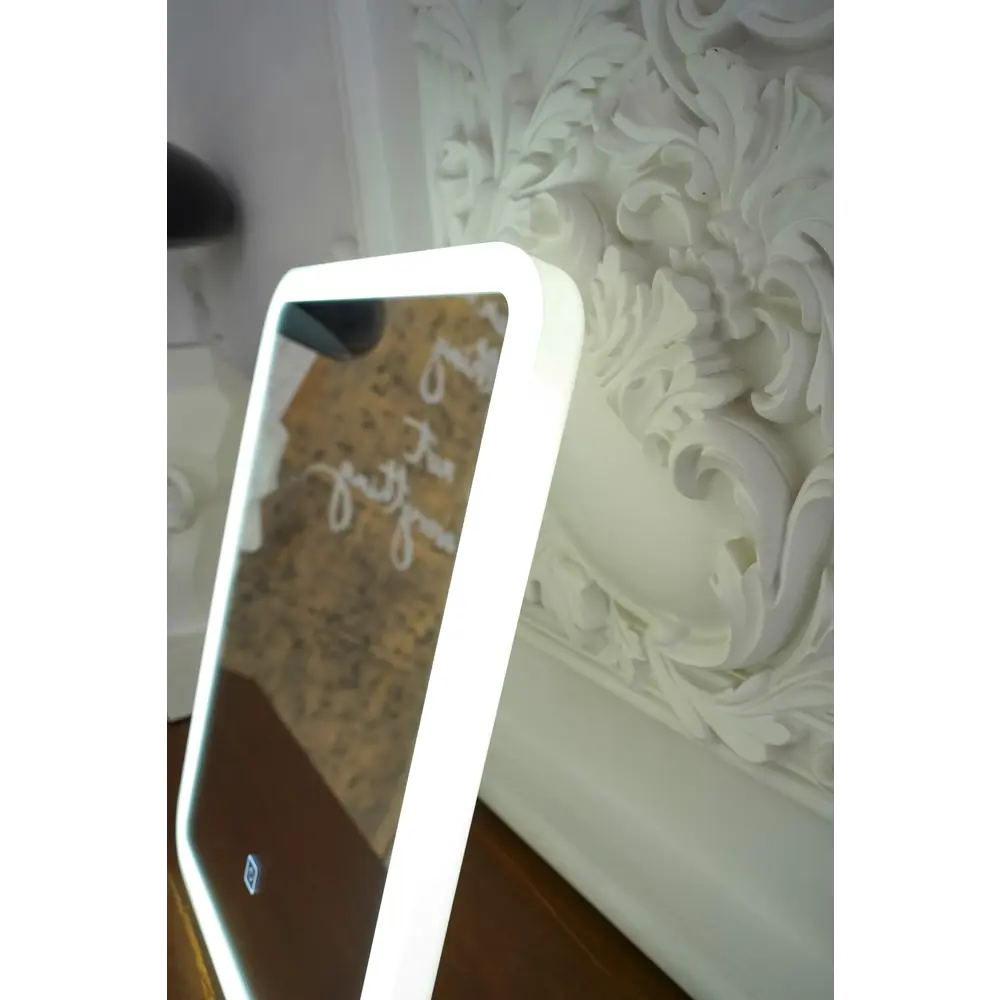 Зеркало настольное Континент Makeup 33x43 см пластик цвет белый CONTINENT Зеркало с LED-подсветкой STLM-2208390 - Вид №11