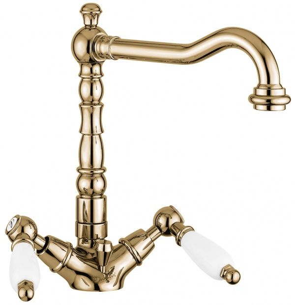 121613BR Смеситель Deco Ceramic с донным клапаном для раковины, цвет бронза EMMEVI Decò ceramic