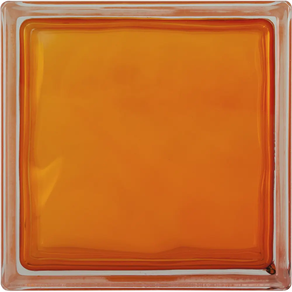 Стеклоблок Волна цвет ярко-оранжевый полуматовый VITRABLOCK STLM-2006227 - Вид №2
