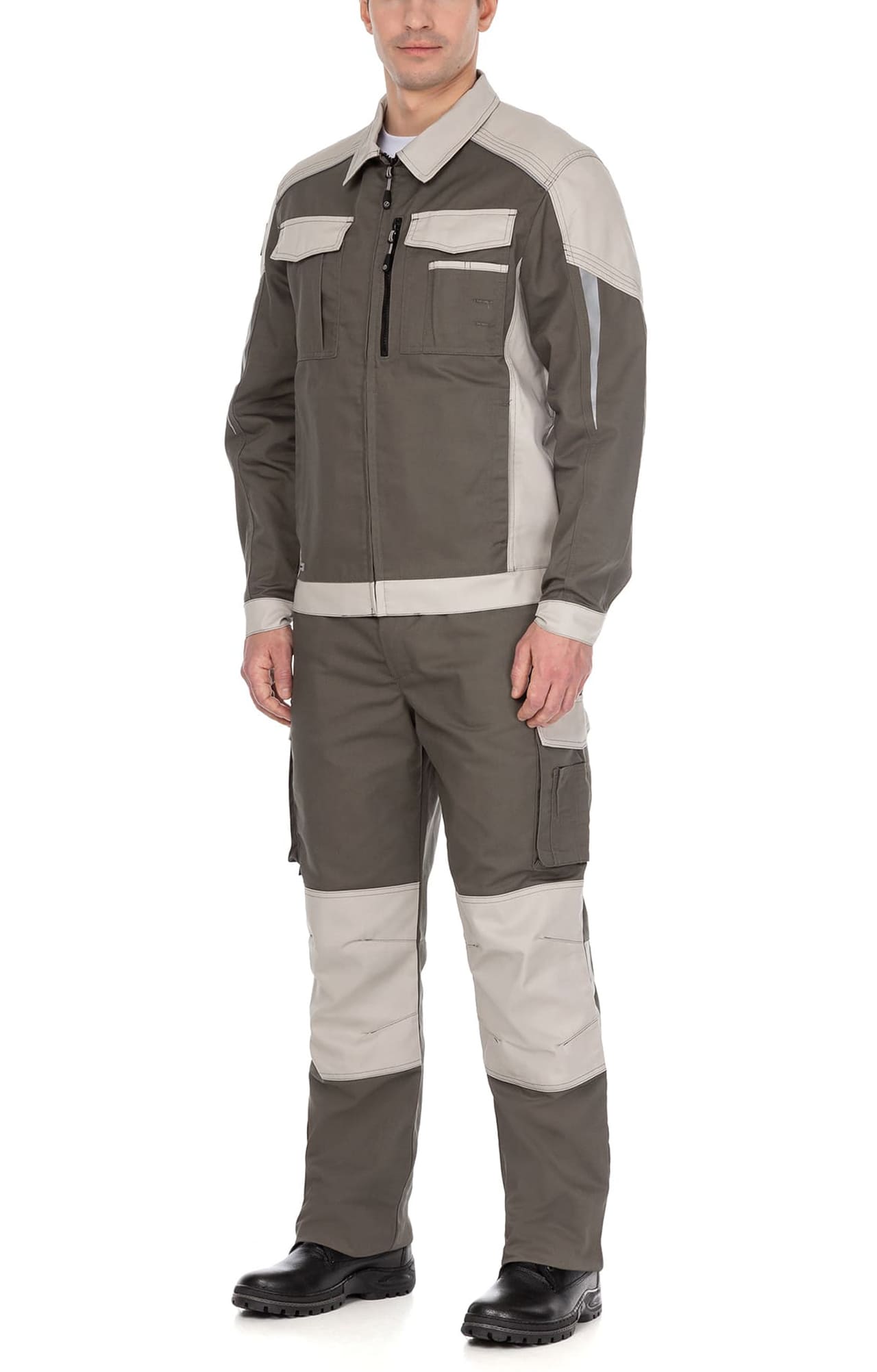 4957106 Костюм  NEW серый хаки с серым песком STATUS  Летняя спецодежда  размер 60-62/182-188  - Вид №10