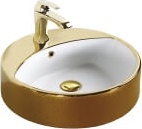 Mina Damask Gold Ø 45 см Раковина со столешницей / MN145.00030 Mina Creavit