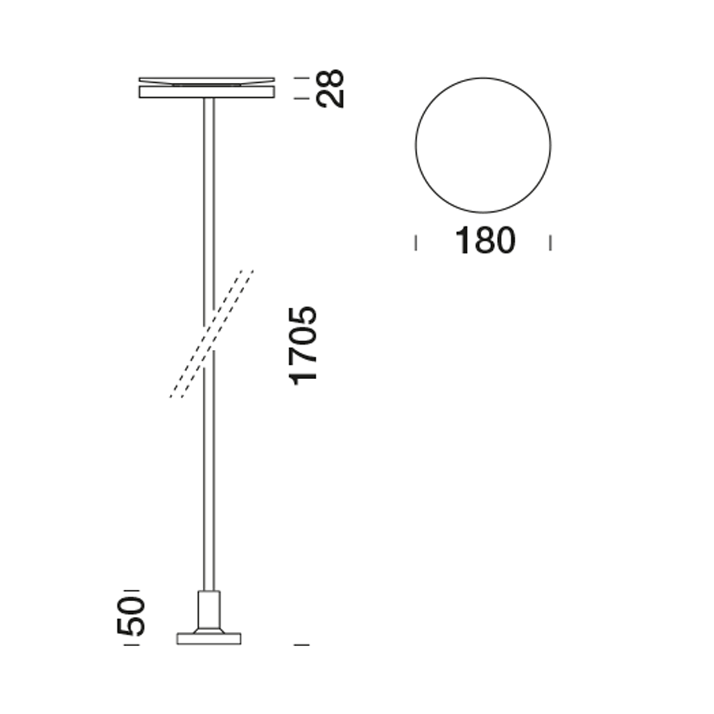 9440366 Мобильный светильник Platek CHIODO Picchetto (mobile)  CHIODO Bollard h. 1700 mm - LED 4000K 93°  - Вид №21