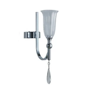 Бра со стеклянным плафоном хром Newport Chrome 4801/A NEWPORT ФЛОРИСТИКА 00-3930514 Прозрачный;хром