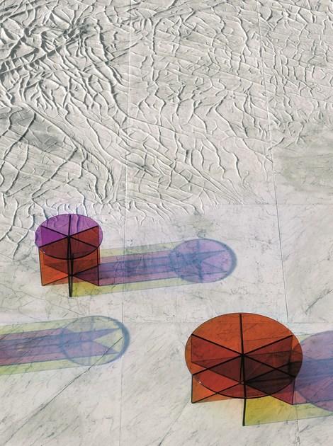 Glas Italia Низкий круглый журнальный столик из хрусталя sun-id-1476416 - Вид №3