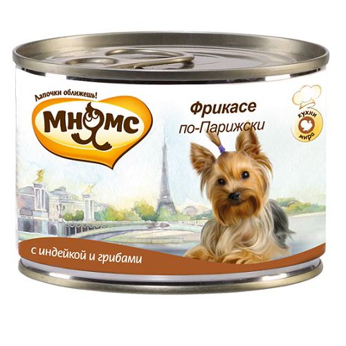 ПР0027411 Корм для собак Pro pet Фрикасе по-Парижски, индейка, грибы конс. 200г МНЯМС 