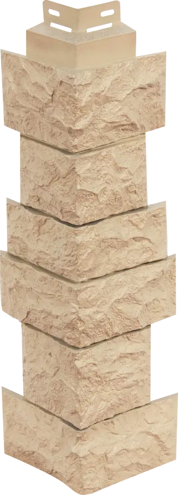 FINEBER Наружный угол «Дикий камень» терракотовый для фасадных панелей 14380315