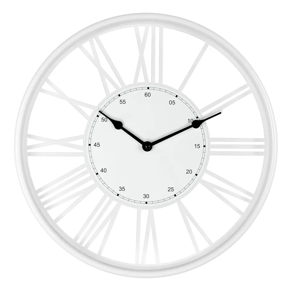 Часы настенные Troykatime Силуэт круглые пластик цвет белый ДПГшумные ø30 см Нео-классика STLM-2023564