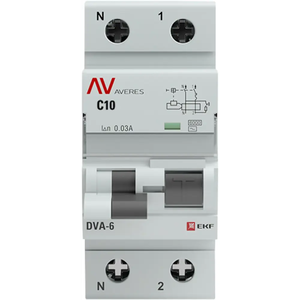 Дифференциальный автомат EKF Averes DVA-6 с индикацией срабатывания 84579913 STLM-1114808 - Вид №1