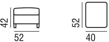 Verzelloni Съемный кожаный пуф Calvino sun-id-1428692 - Вид №2