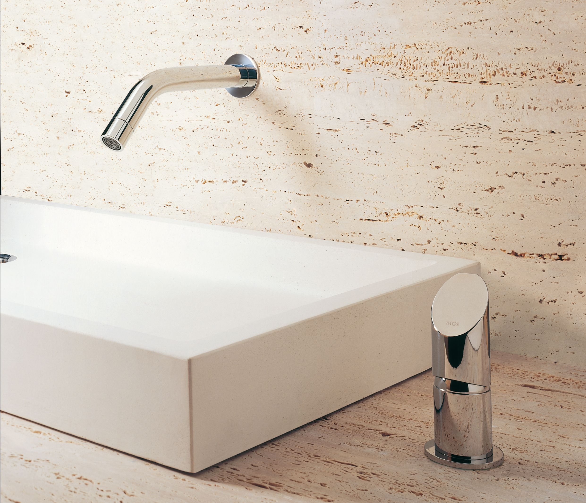 Настенный смеситель для раковины из нержавеющей стали с 2 отверстиями MGS ARCH-00096039 - Вид №1