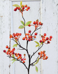 1582 334 a3 Стебель искусственной ягоды, 70 см, оранжевый H-andreas