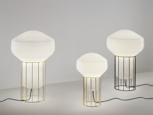 Настольная лампа из дутого стекла