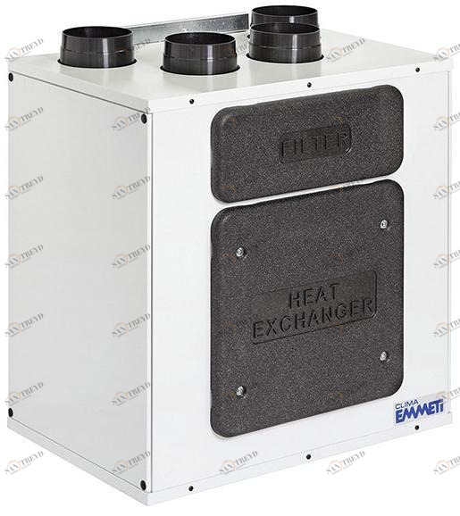 EMMETI Двухпоточный канальный агрегат vmc с рекуперацией тепла Ventilazione meccanica controllata sun-id-1503397