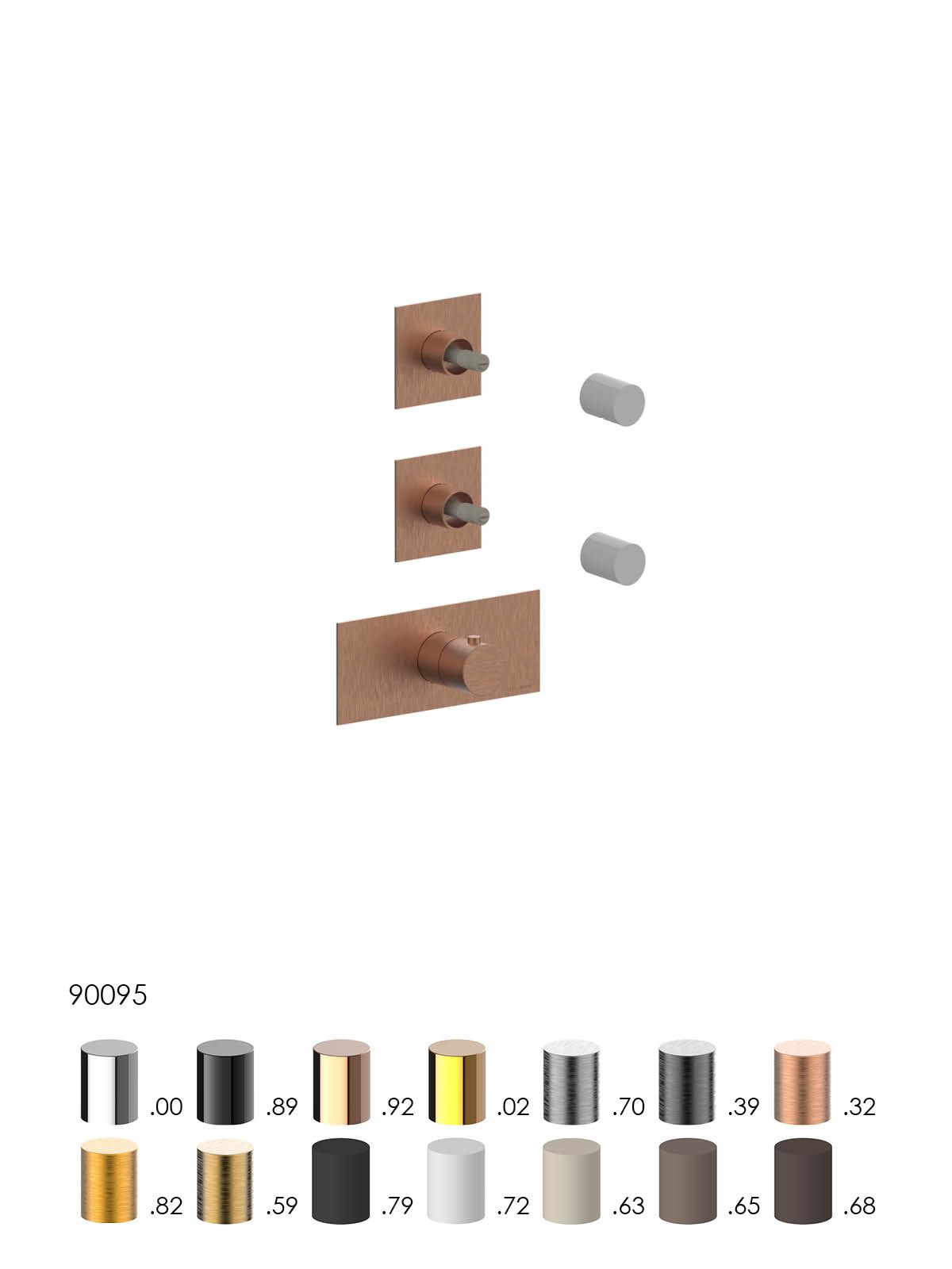 Термостатический смеситель для душа с 3 отверстиями Rubinetterie Frattini отдельная эстетика ARCH-00096850 - Вид №1