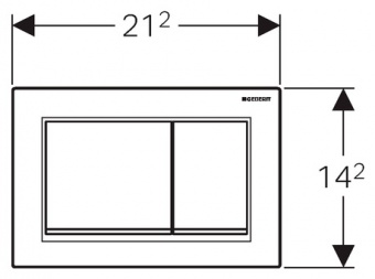 115.080.KH.1 смывная клавиша OMEGA30 (хром глянц, хром мат, хром глянц) Santreyd  - Вид №1