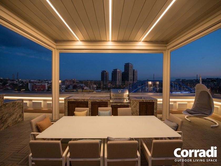 Corradi Отдельностоящая алюминиевая пергола с регулируемыми жалюзи Bioclimatics sun-id-1480320 - Вид №7