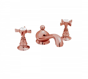 Gentry Home Смеситель для раковины Style на три отверстия с всплывающей пастой Ascot Медь GH103199