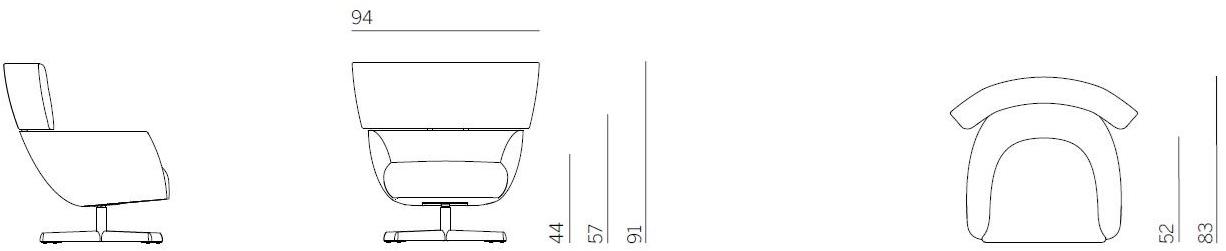 Montis Мягкое кожаное кресло с 4-мя спицами и подлокотниками George sun-id-1437229 - Вид №4