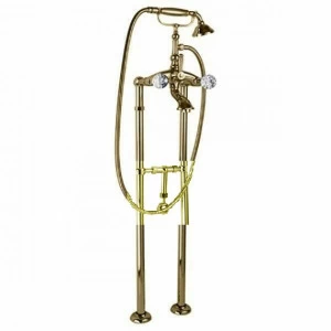 Напольный смеситель для ванны с ручным душем, с кронштейном слива-перелива CEZARES ATLANTIS-VDPS-03/24-Sw/M