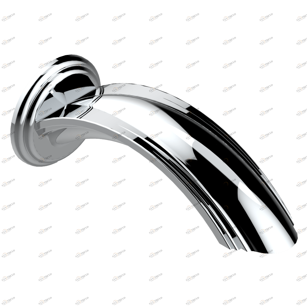 A2K-22SG Излив для ванны встраиваемый в стену - СУПЕР ГОЛИАФ Thg-paris Panthere с чёрным хрусталём Хромированный A2K 22SG  A02 CAT.A