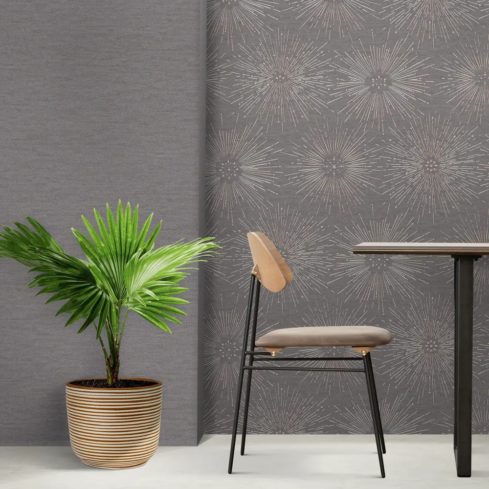 Обои флизелиновые Московская обойная фабрика Спарк графитовые 1.06 м 4285-9 STLM-2145459 - Вид №3