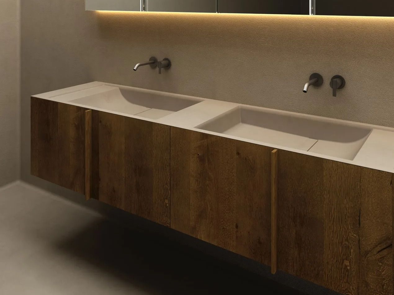 Деревянная секционная одиночная подвесная раковина Inbani Paral ARCH-00055428 - Вид №3