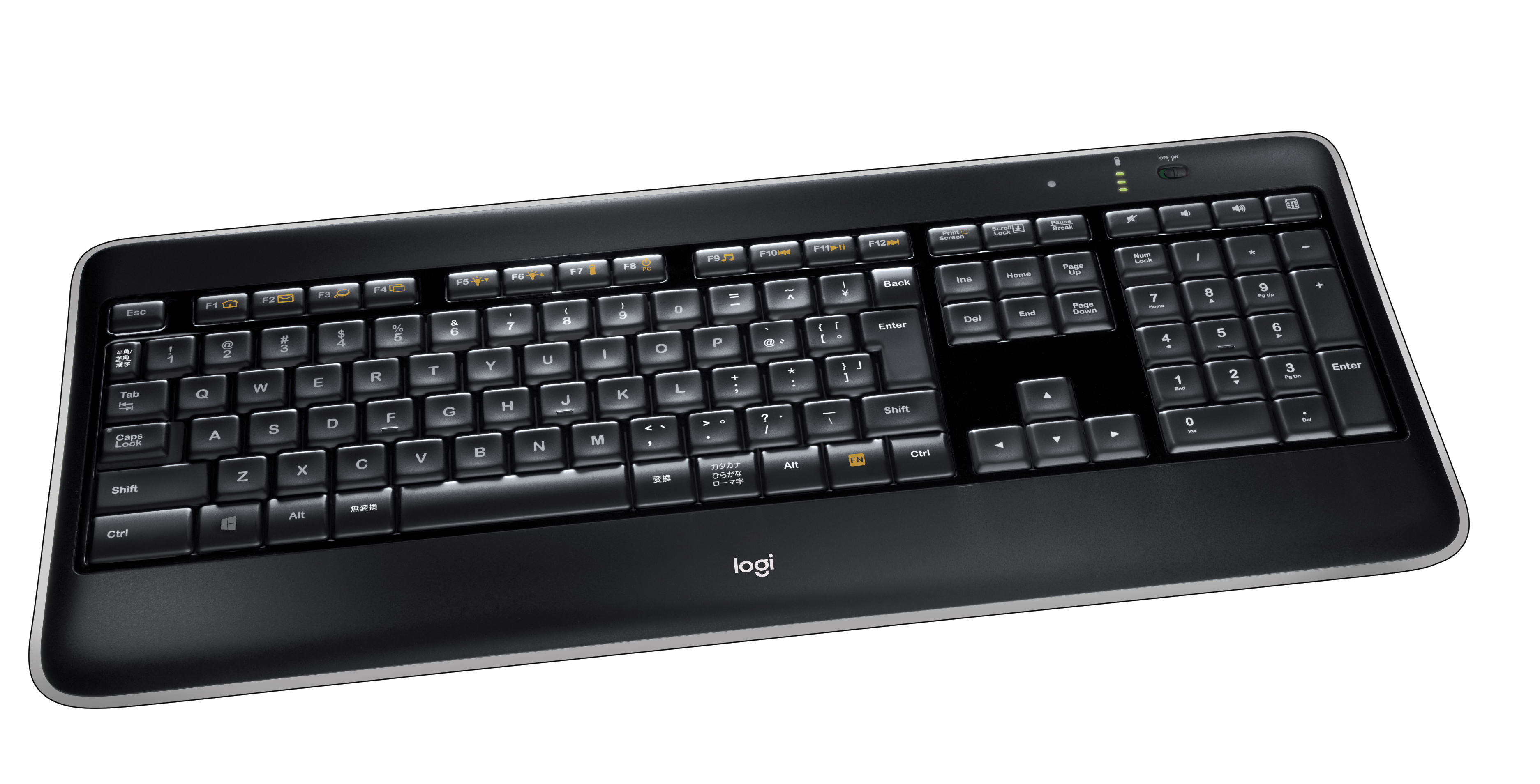 920-002395 Keyboard wireless illuminated k800 (usb, fm, 4 multimedia btn, low profile) retail Logitech Santreyd  - Вид №2