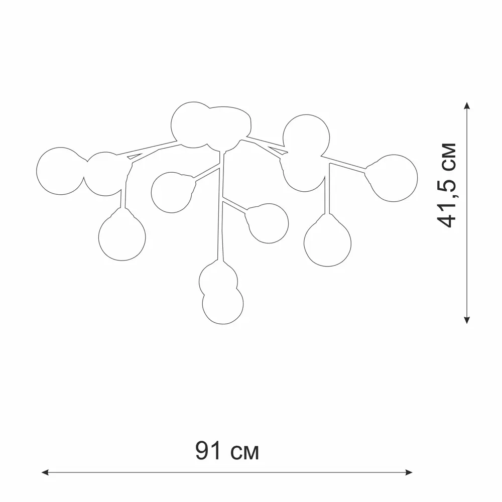 Люстра потолочная Vitaluce Акация 12 ламп 36м² G9 коньячная бронза STLM-2189689 - Вид №8