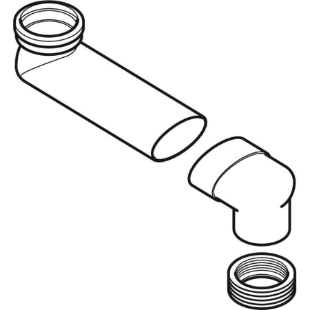 388.350.29.1 S-образное колено Geberit из ПВХ Geberit  - Вид №1