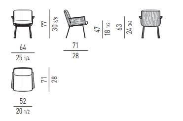 Открытый стул с тиковым корпусом Minotti Daiki Outdoor ARCH-00121378 - Вид №3