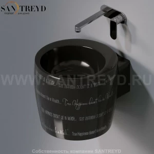 L102T0R0V1.421P Подвесная раковина настенная круглая A. e T. Italia SPOT черная