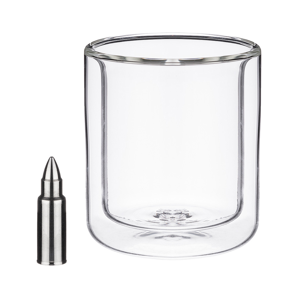 250-134 Посуда стеклянная "Стакан с двойными стенками + 2 виски камня" 220 мл Lefard 