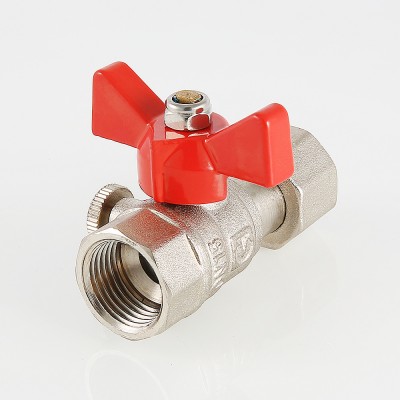 VT.807.N.0404 Кран шаровой для подключения манометра Valtec 1/2" x 1/2"  - Вид №3